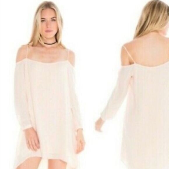 CLOTH & STONE Flowy & Light Cold Shoulder Dress White Sz XS - Picture 1 of 11